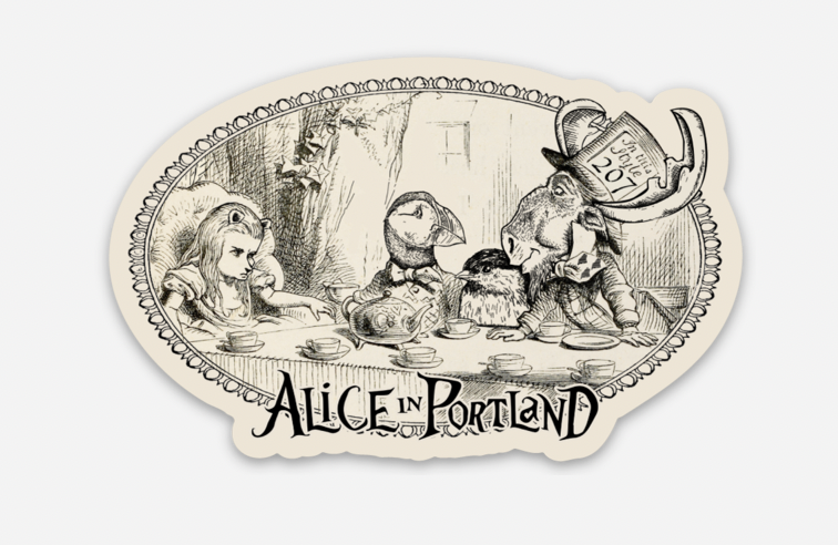 Alice in Portland Sticker by @mainelandcomics