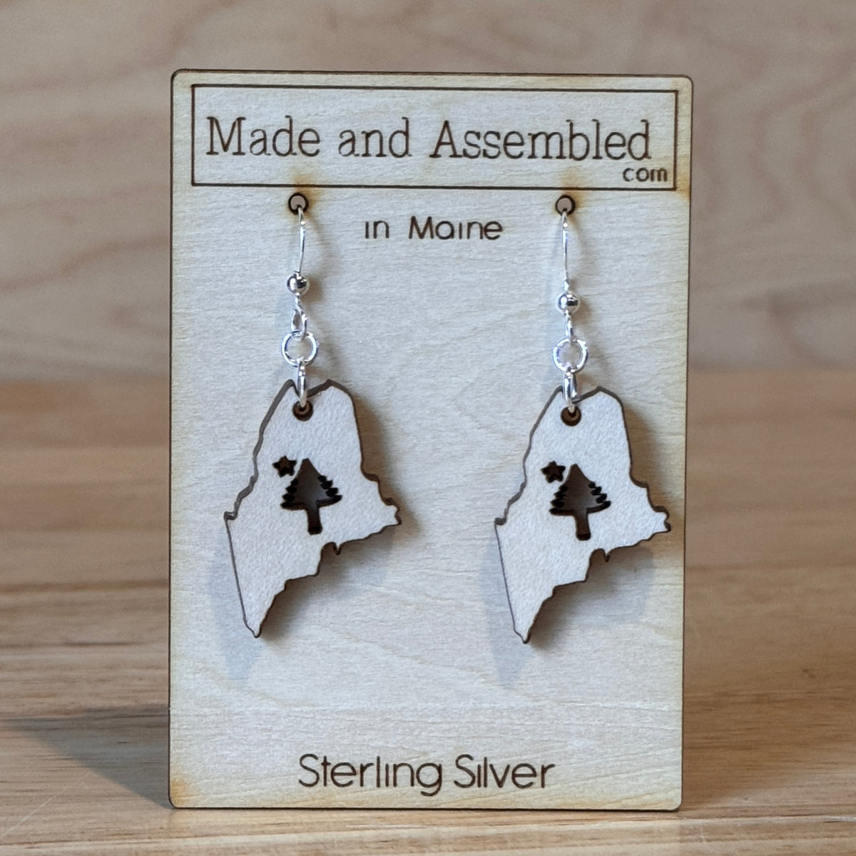 Wooden Earrings by Made and Assembled