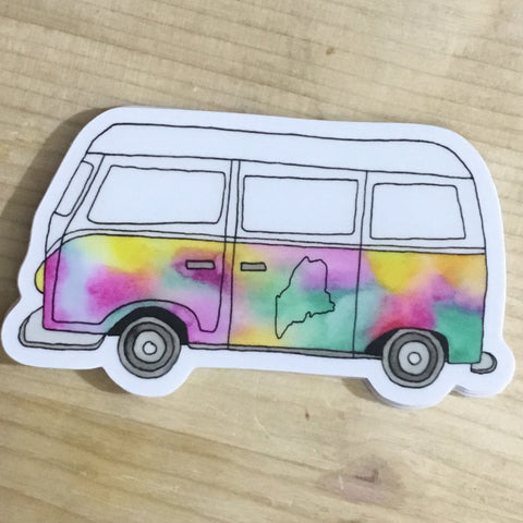 VW Bus Sticker by @scribblesanddoodlez