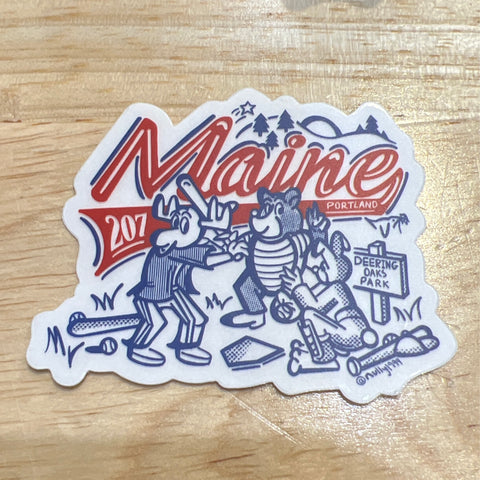 Baseball in Maine Sticker by @nully1999