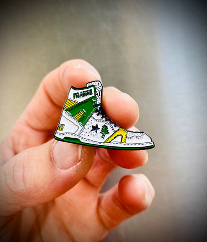 Maine Yellow High Top Sneaker Enamel Pin - @lewisrossignol