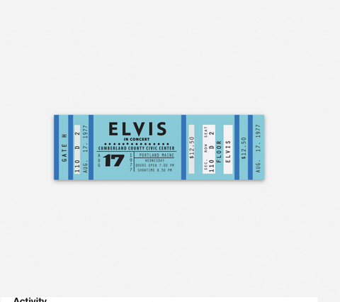 Elvis Concert Sticker