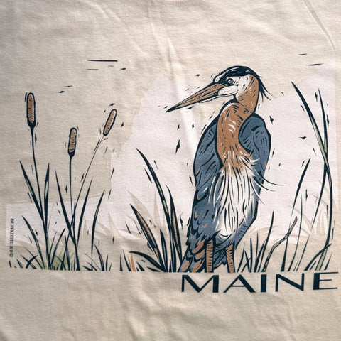 Heron Tee @o.w.illustration