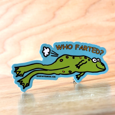 Who Farted? Frog Sticker by @whofartedbookseries
