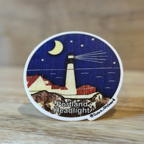 Portland Headlight Nighttime Sticker by @doles_orchard
