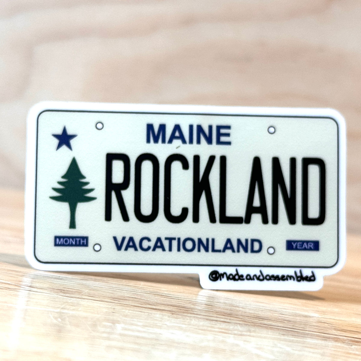 Maine License Plate Sticker by @dolesorchard