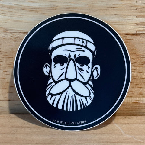 Maine Fisherman Sticker by @o.w.illustration