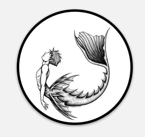 Merman Sticker by @_hcdesign_