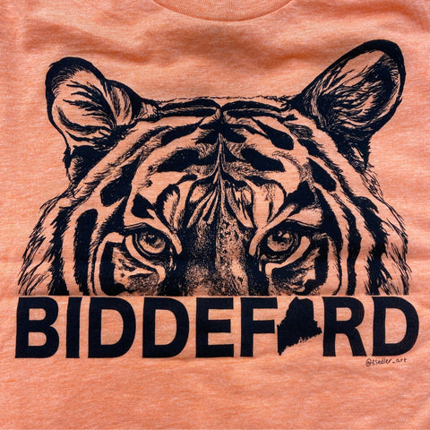 Biddeford Tiger Youth Tee @esedler_art