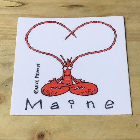 Yoga Lobster Sticker by Mike Prevost