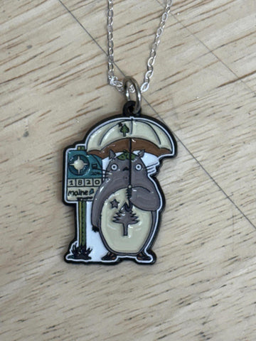 Bus Stop Umbrella Kid's Necklace @mikepop