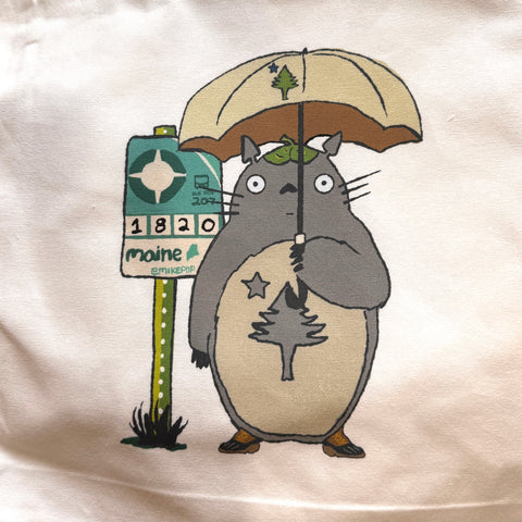 Bus Stop Umbrella White Tote Bag @mikepop