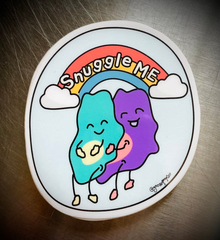 Snuggle ME Sticker by @goosepoop207