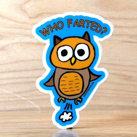 Who Farted? Owl Sticker by @whofartedbookseries