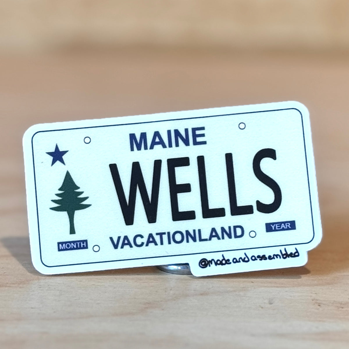 Maine License Plate Sticker by @dolesorchard