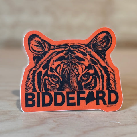 Biddeford Tiger Sticker by @ericasedler_art