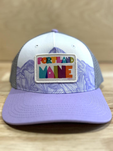 Colorful Portland Maine Structured Trucker Hat @mikepop