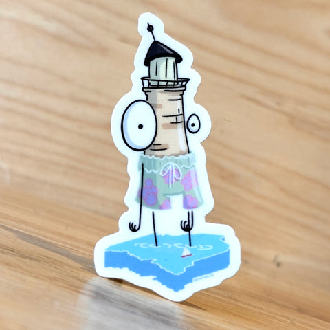 Joe Rosshirt - Lighthouse Swim Trunks Sticker @forthouse