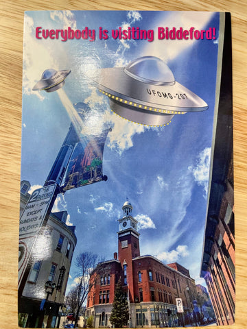 Biddeford UFO Postcard by Joshua and Geraldine