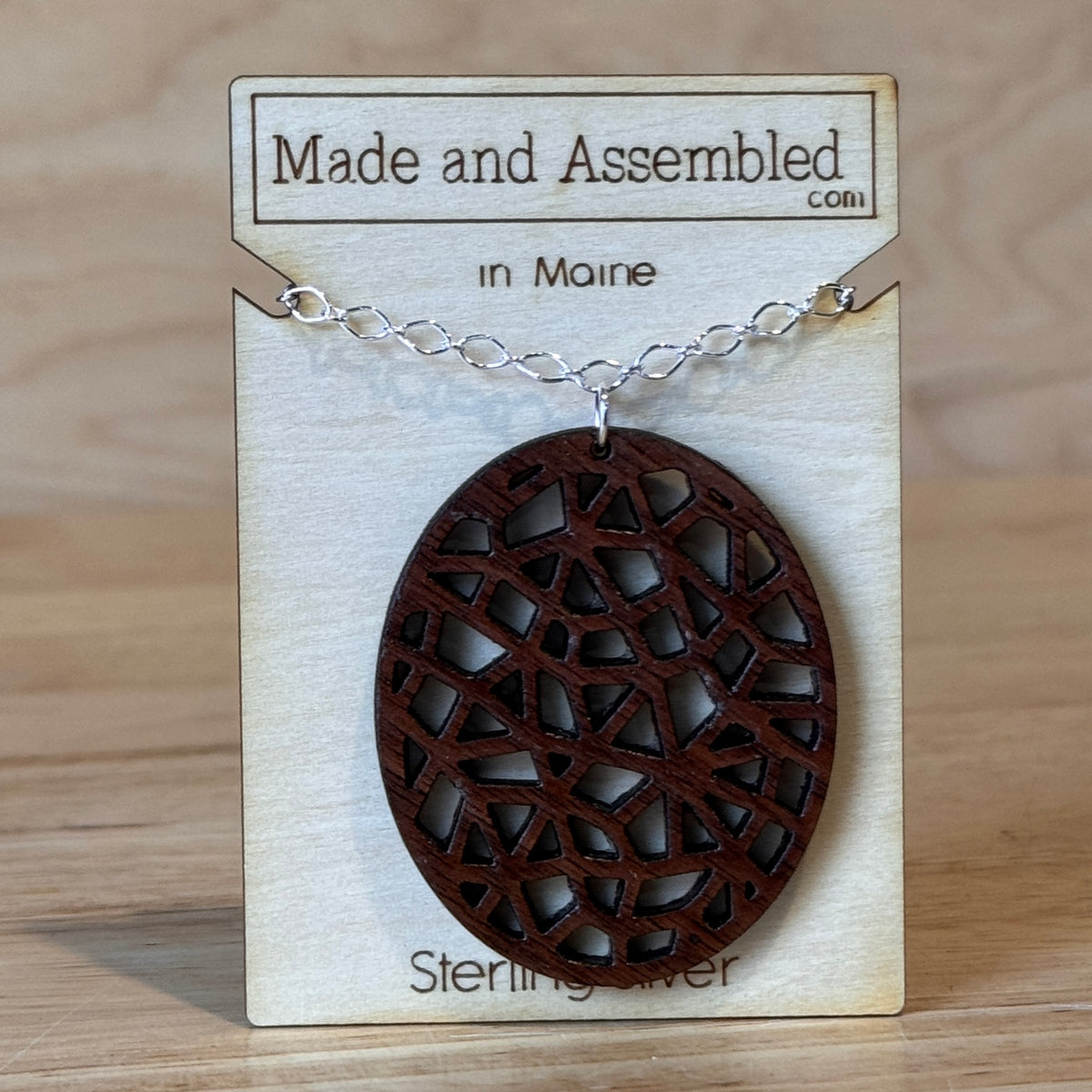 Wooden Earrings by Made and Assembled