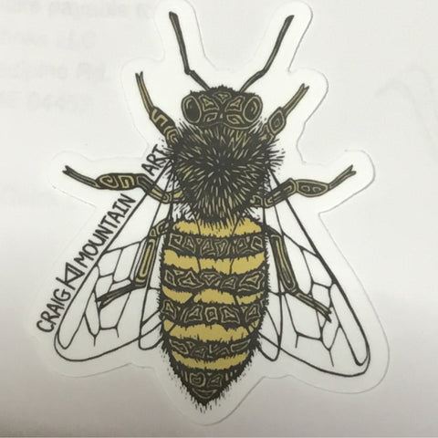 Bee Sticker by @craigmountainart