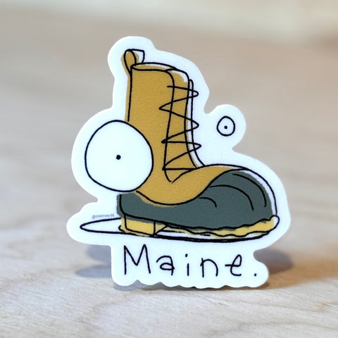 Doodle Maine Boot Sticker by @Forthouse