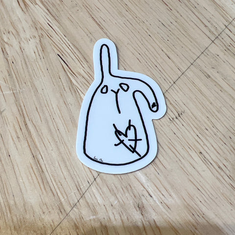 Floppy Ear Bunny Sticker by @lonimac.art