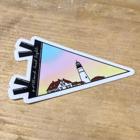 Portland Headlight Pennant Sticker by @scribblesanddoodlez