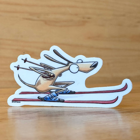 Joe Rosshirt - Dog Skiing Sticker @forthouse