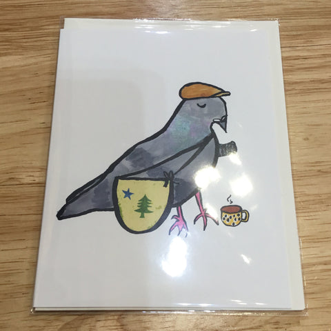 Pigeon Hana Firestone Card @hanafirestoneart