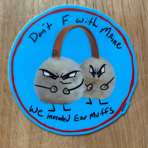 Earmuffs Sticker by @themainesouvenirshop