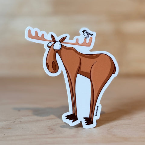 Moose Chickadee Sticker by @Forthouse