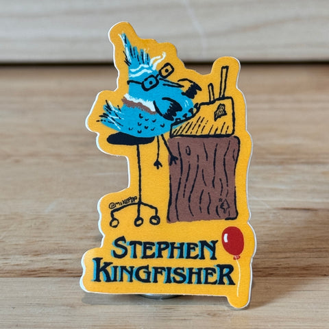 Stephen Kingfisher Sticker by @mikepop