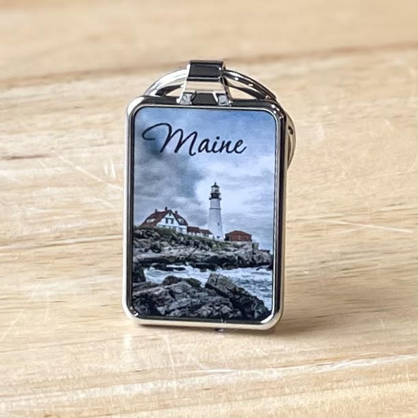 Portland Headlight Enamel Keychain @good_maine – The Maine Souvenir Shop