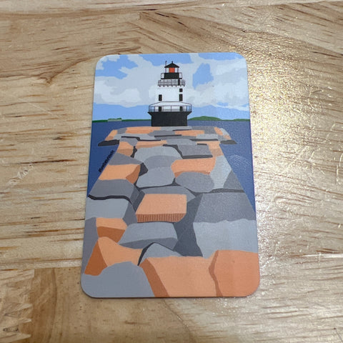 Spring Lighthouse Sticker by @karendubbsfisherart