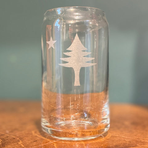 1901 Flag Etched Beer Glass @madeandassembled