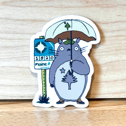 Bus Stop Umbrella Sticker by @mikepop