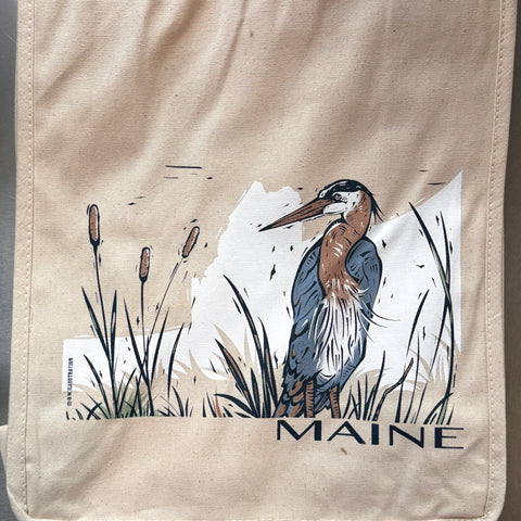 Maine Heron Tote Bag