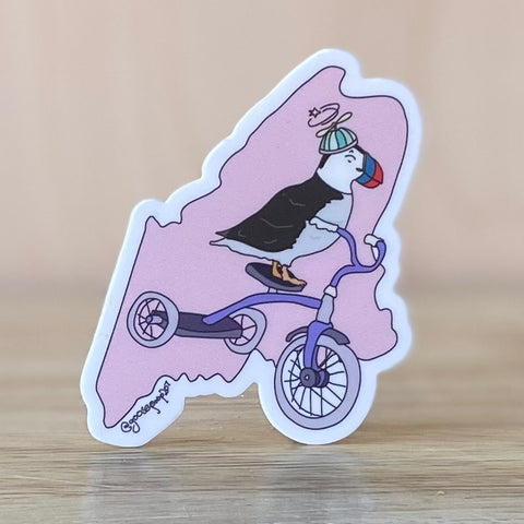 Puffin Bike Sticker by @goosepoop207