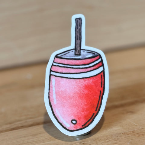 Red Buoy Sticker by @scribblesanddoodlez