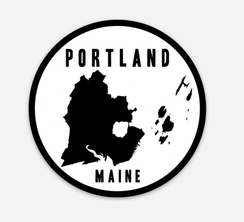 Portland Map Sticker by @themainesouvenirshop