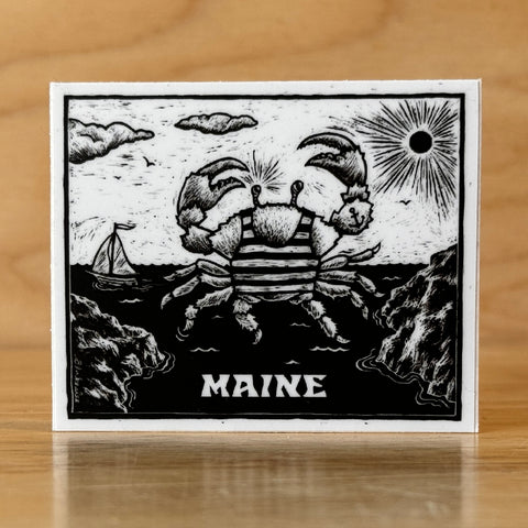 Maine Crab Sticker by @danblakesleemusic