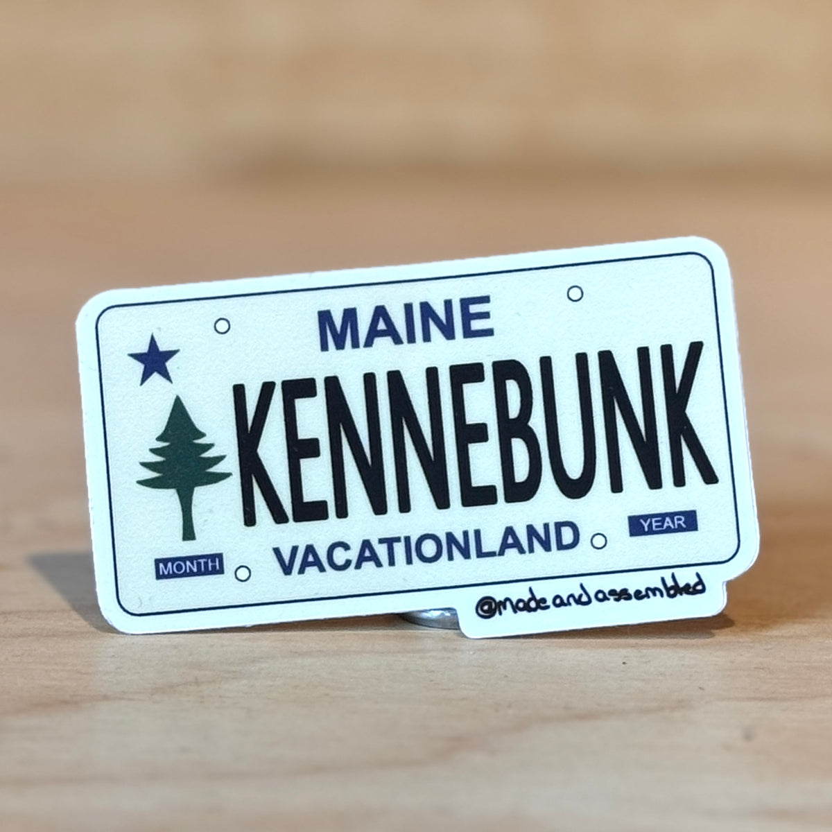 Maine License Plate Sticker by @dolesorchard
