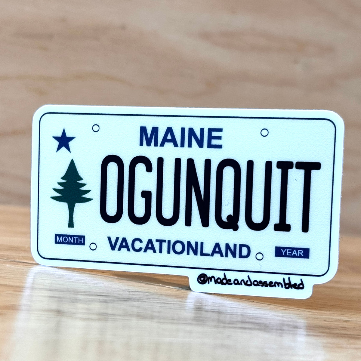 Maine License Plate Sticker by @dolesorchard