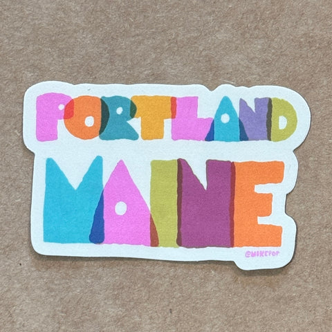 Portland Maine Sticker by @mikepop