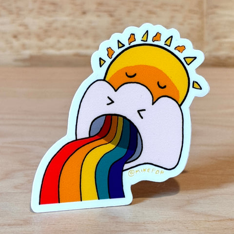 Puking Rainbows Sticker by @mikepop