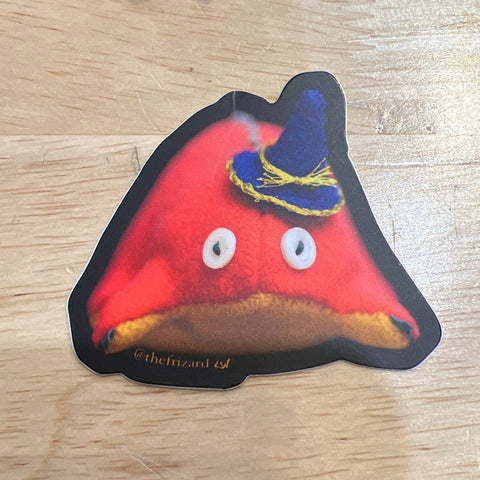 Frizard the Wizard Sticker by @thefrizard