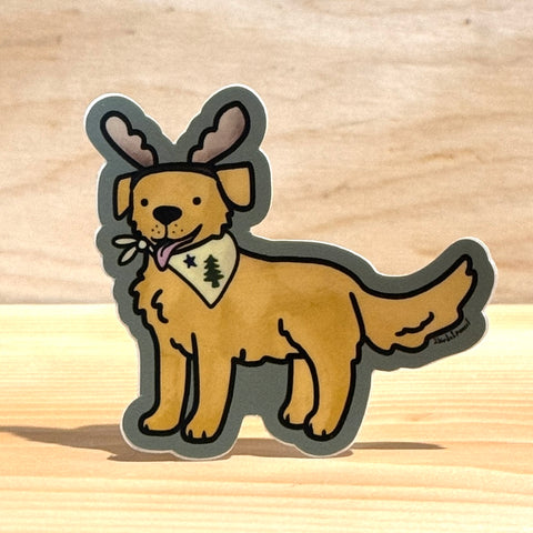 Moose Dog Sticker by @2birds1pencil
