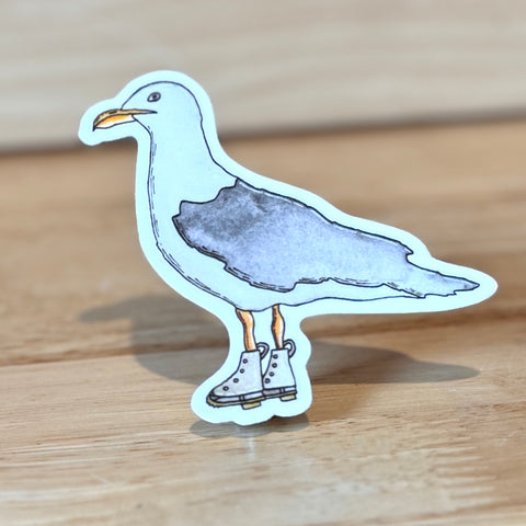 Seymore Seagull Sticker by @scribblesanddoodlez