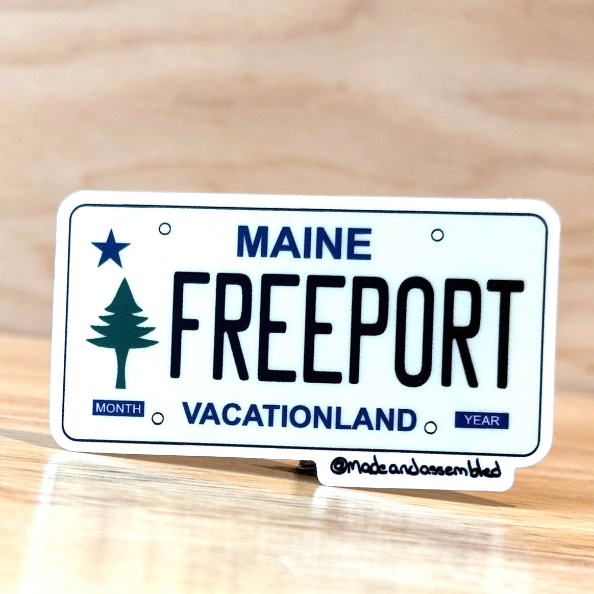 Maine License Plate Sticker by @dolesorchard